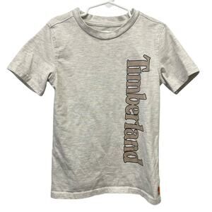 Timberland Kids Size 7 Short Sleeve Cotton Blend Crew Neck Tee Shirt